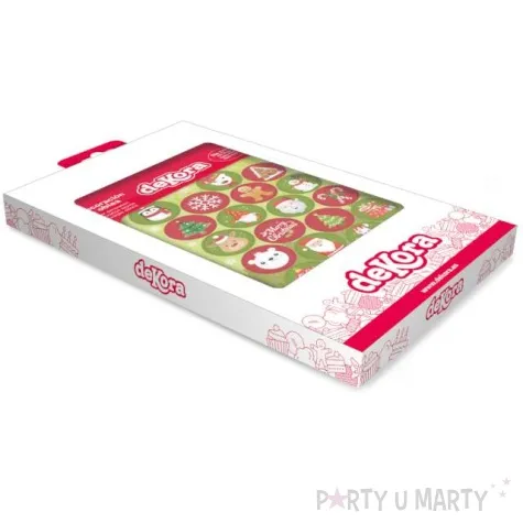 dekoracja na muffinki oplatki swiateczne dekora 3 4 cm