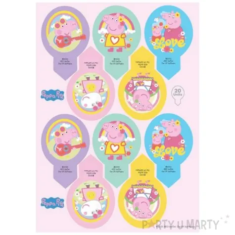 dekoracja na muffinki swinka peppa dekora 20 szt