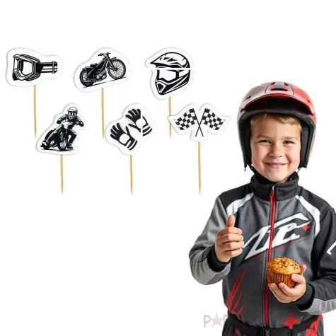 dekoracja na muffinki z okazji urodzin pikery na babeczki zuzel 6 szt