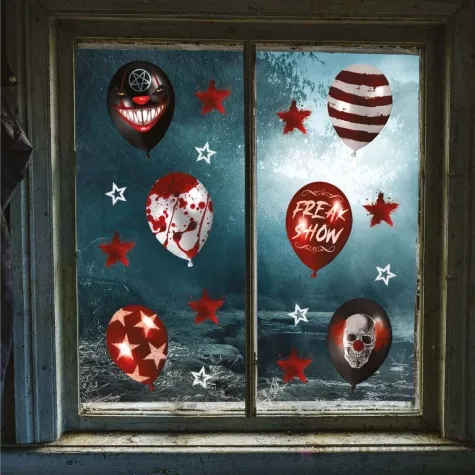 dekoracja na okno baloniki klauna guirca 3 szt