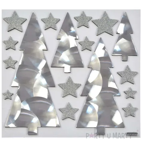 dekoracja na okno choinki i gwiazdki arpex