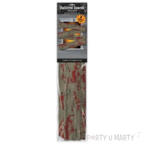 dekoracja na okno deski z krwia amscan