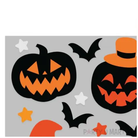 dekoracja na okno dynie i nietoperze guirca 9 szt