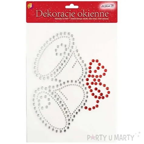 dekoracja na okno dzwonki z cekinow aliga 29 5x21 cm