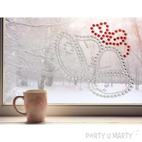 dekoracja na okno dzwonki z cekinow aliga 29 5x21 cm