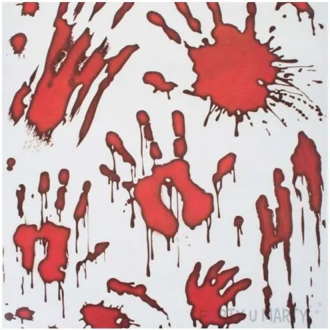 dekoracja na okno krwawe rece funny fashion 15 szt