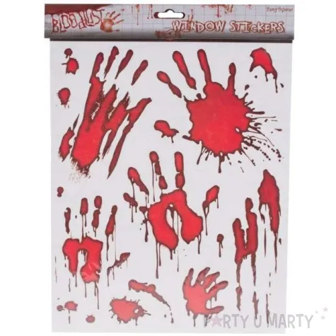 dekoracja na okno krwawe rece funny fashion 15 szt