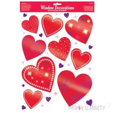 dekoracja na okno serca 45 7x30 5 cm 1 szt