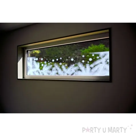 dekoracja na okno szron i galazki aliga