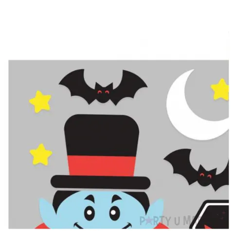 dekoracja na okno wampir z trumna guirca 11 szt