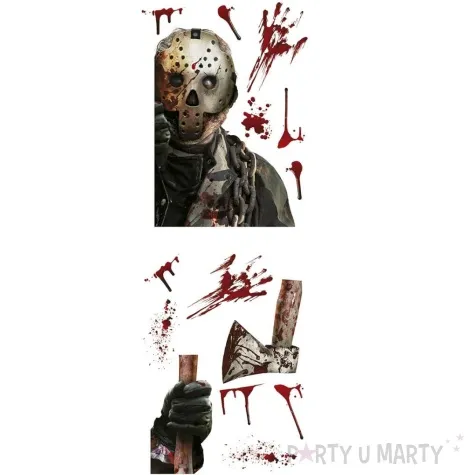 dekoracja na okno zabojca maska hokejowa guirca 2 szt