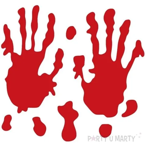 dekoracja na okno zakrwawione rece godan