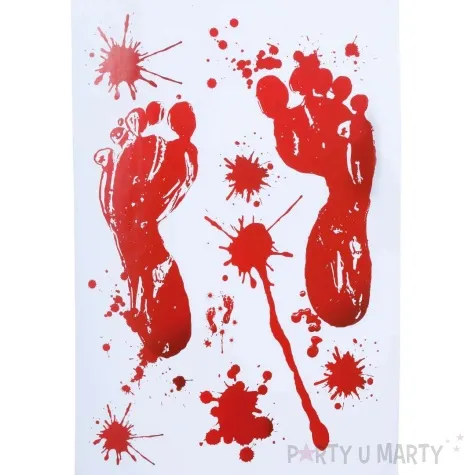 dekoracja na okno zakrwawione slady guirca 1 szt
