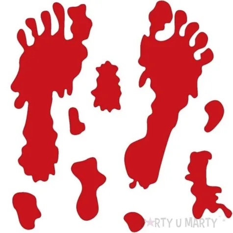 dekoracja na okno zakrwawione stopy godan