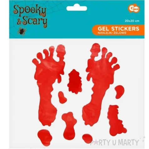 dekoracja na okno zakrwawione stopy godan