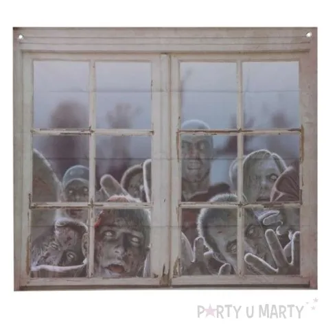 dekoracja na okno zombie guirca 80x90 cm