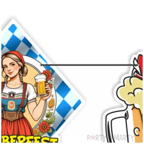 dekoracja na oktoberfest baner bawarka z kuflami piwa 2 0 m