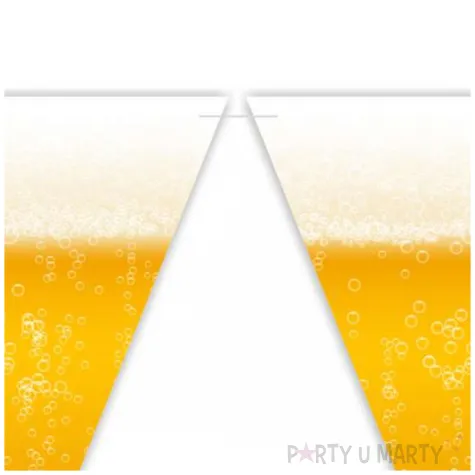 dekoracja na oktoberfest baner papierowy piwo z pianka girlanda do powieszenia 3 6 m