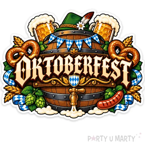 dekoracja na oktoberfest plakat do powieszenia na okno drzwi bawarski festiwal piwa festyn bawaria