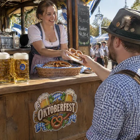 dekoracja na oktoberfest plakat do powieszenia na okno drzwi bawarski festiwal piwa festyn bawaria