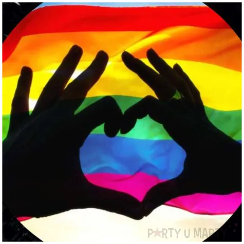 dekoracja na pride month parade rownosci balon foliowy lgbt teczowa flaga czarny 18 rnd