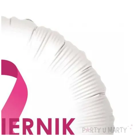 dekoracja na rozowy pazdziernik balon foliowy wstazka miesiac swiadomosci raka piersi 18 rnd