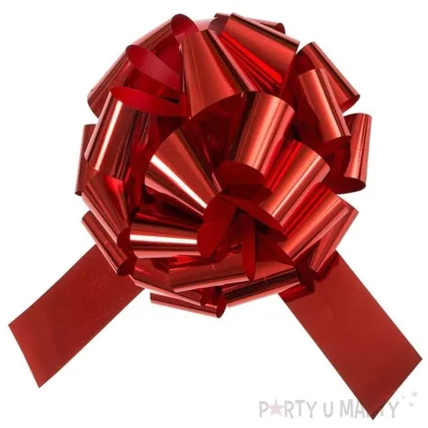 dekoracja na samochod kokarda czerwona unique 46 cm