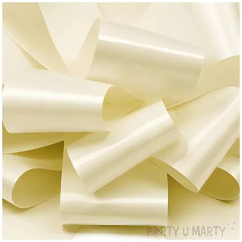 dekoracja na samochod kokarda kremowy partydeco 30 cm