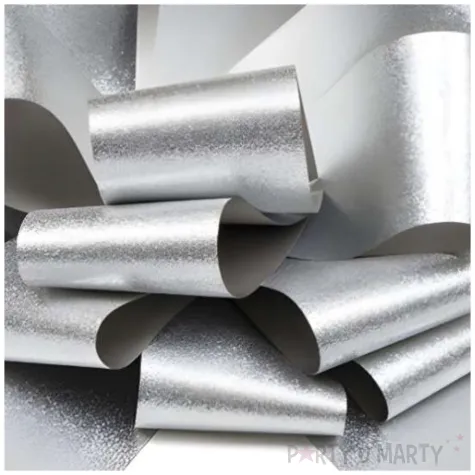 dekoracja na samochod kokarda srebrny partydeco 30 cm