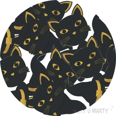 dekoracja na sciane czarownica i kot halloween congee 12 szt