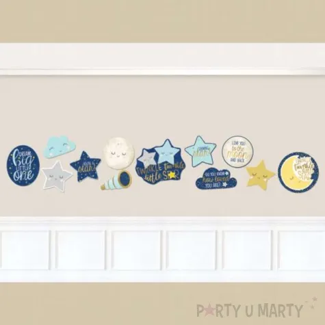 dekoracja na sciane kosmos maly ksiaze mix amscan 12 szt