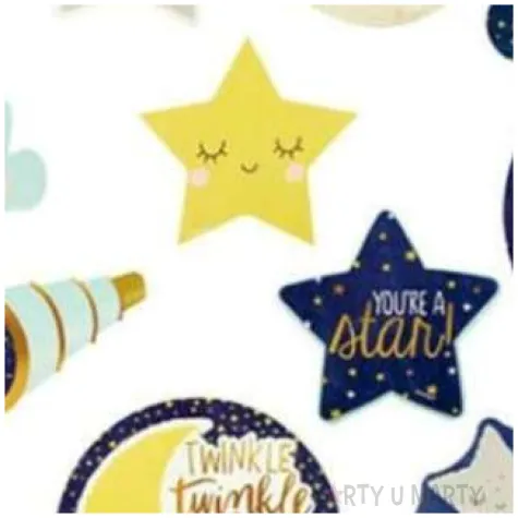 dekoracja na sciane kosmos maly ksiaze mix amscan 12 szt