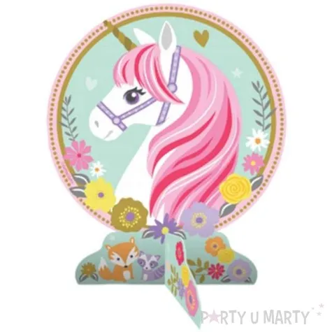 dekoracja na stol magiczny jednorozec amscan