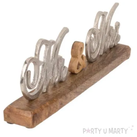 dekoracja na stol mr mrs ootb 10 x 33 x 5 cm