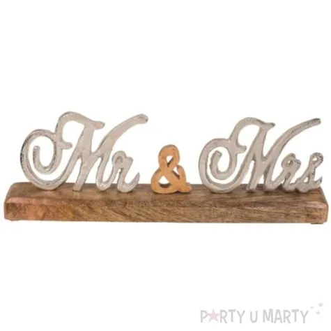 dekoracja na stol mr mrs ootb 10 x 33 x 5 cm