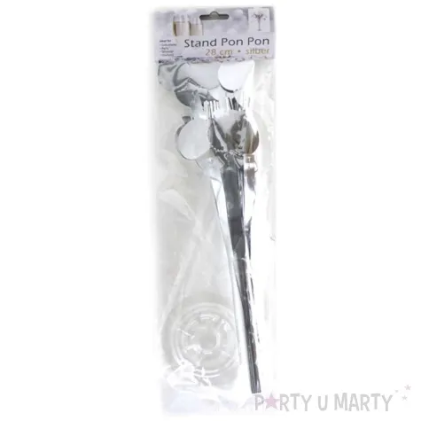 dekoracja na stol srebrne baloniki top ten 28 cm