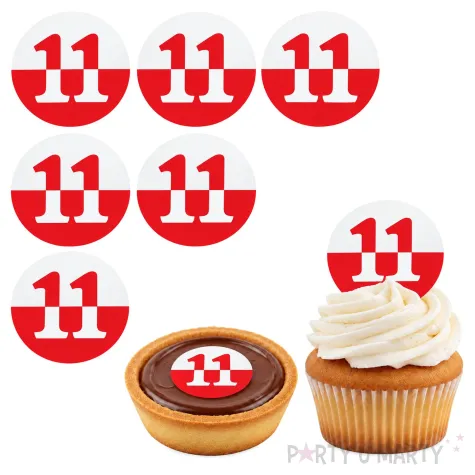 dekoracja na swieto niepodleglosci 11 listopada oplatki na muffinki babeczki flaga polska 6 szt