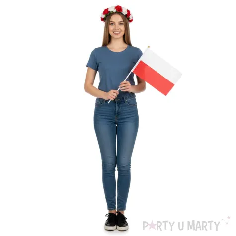 dekoracja na swieto niepodleglosci marsz mecz polska laga narodowa z patyczkiem bialo czerwona