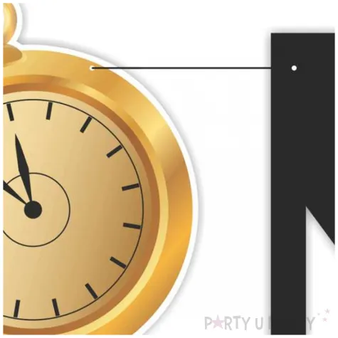 dekoracja na sylwestra baner szampanski nowy rok 2026 zloto czarny girlanda papierowa 2 3 m