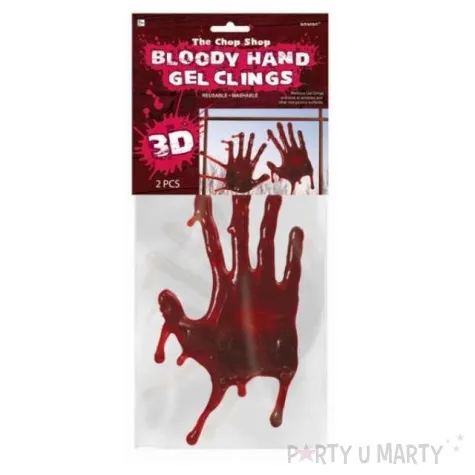 dekoracja na szybe bloody hands 2 szt