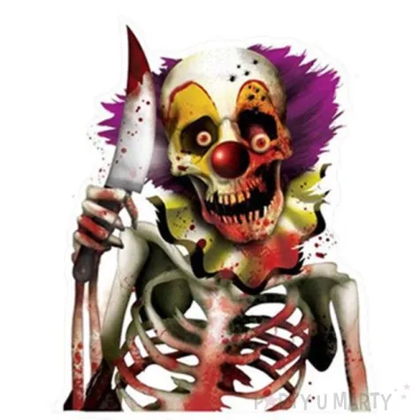 dekoracja na szybe klaun morderca 61x30 cm