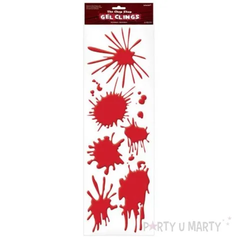 dekoracja na szybe krwawe rozbryzgi 1 op