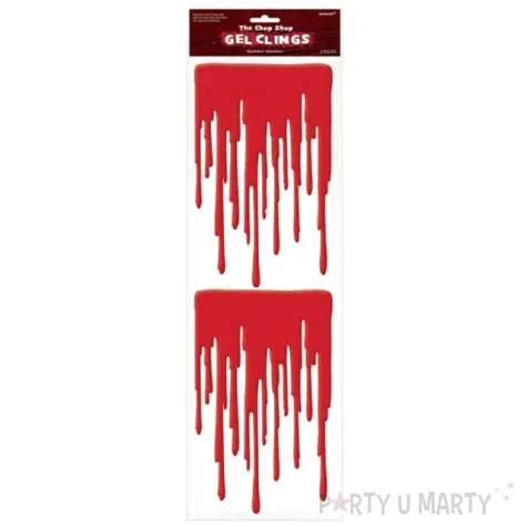 dekoracja na szybe krwawe zacieki amscan