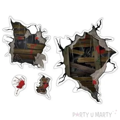 dekoracja na szybe nawiedzony dom amscan 59x30 cm