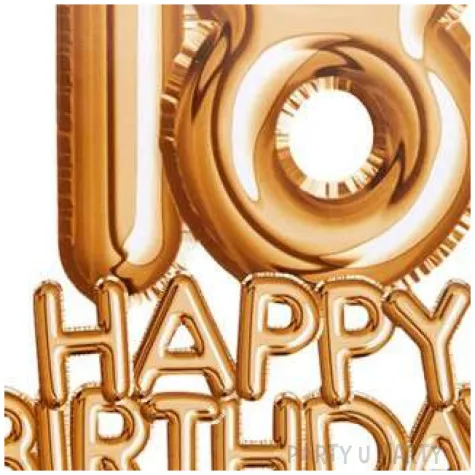 dekoracja na tort 18 urodziny glitz glamour zloty neviti 22 cm