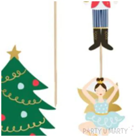 dekoracja na tort dziadek do orzechow partydeco 8 19 cm 6 szt