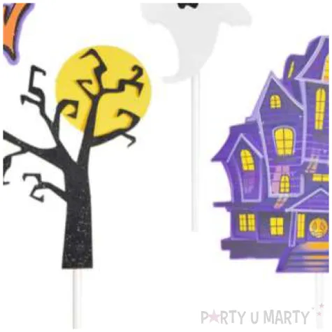 dekoracja na tort happy halloween mix arpex 5 szt