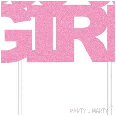 dekoracja na tort its a girl rozowa creativeconverting 1 szt