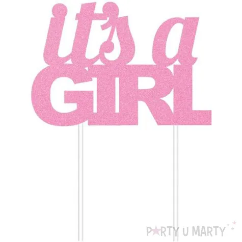 dekoracja na tort its a girl rozowa creativeconverting 1 szt