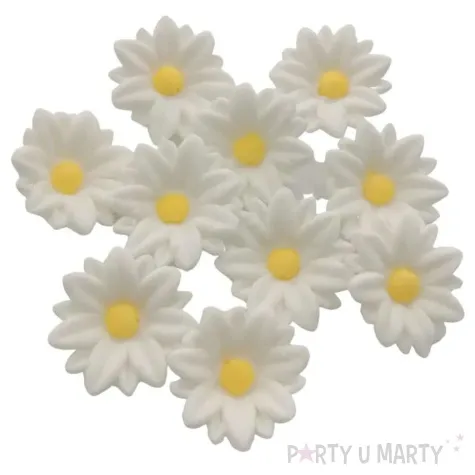 dekoracja na tort kwiaty i liscie jadalna dekora 12 szt